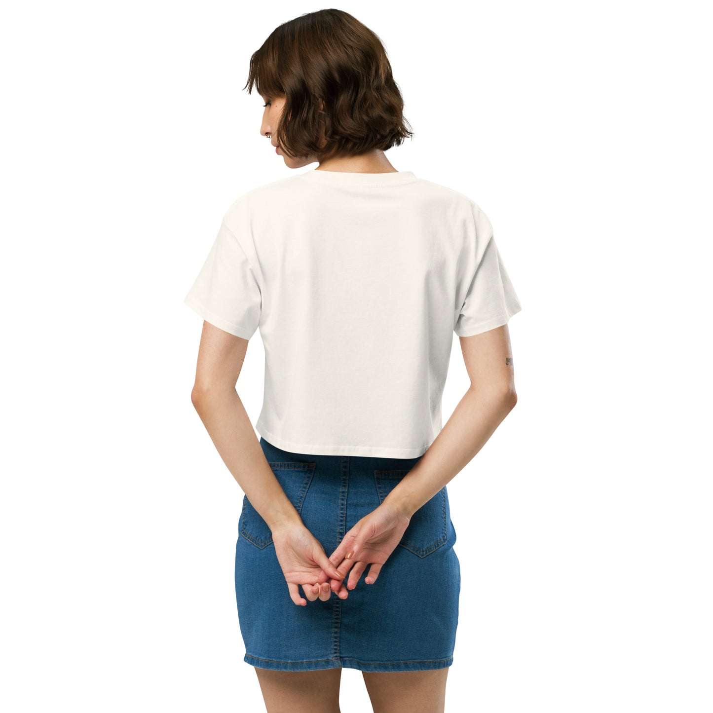 Honey Ivory Combed Cotton Crop Top