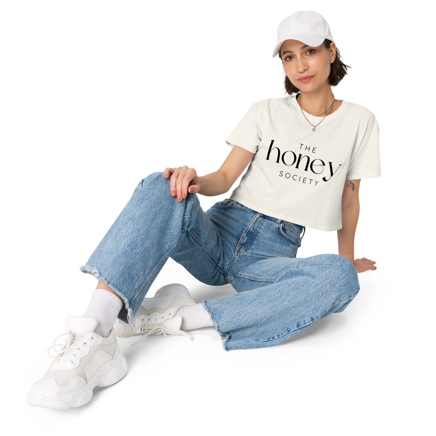 Honey Ivory Combed Cotton Crop Top