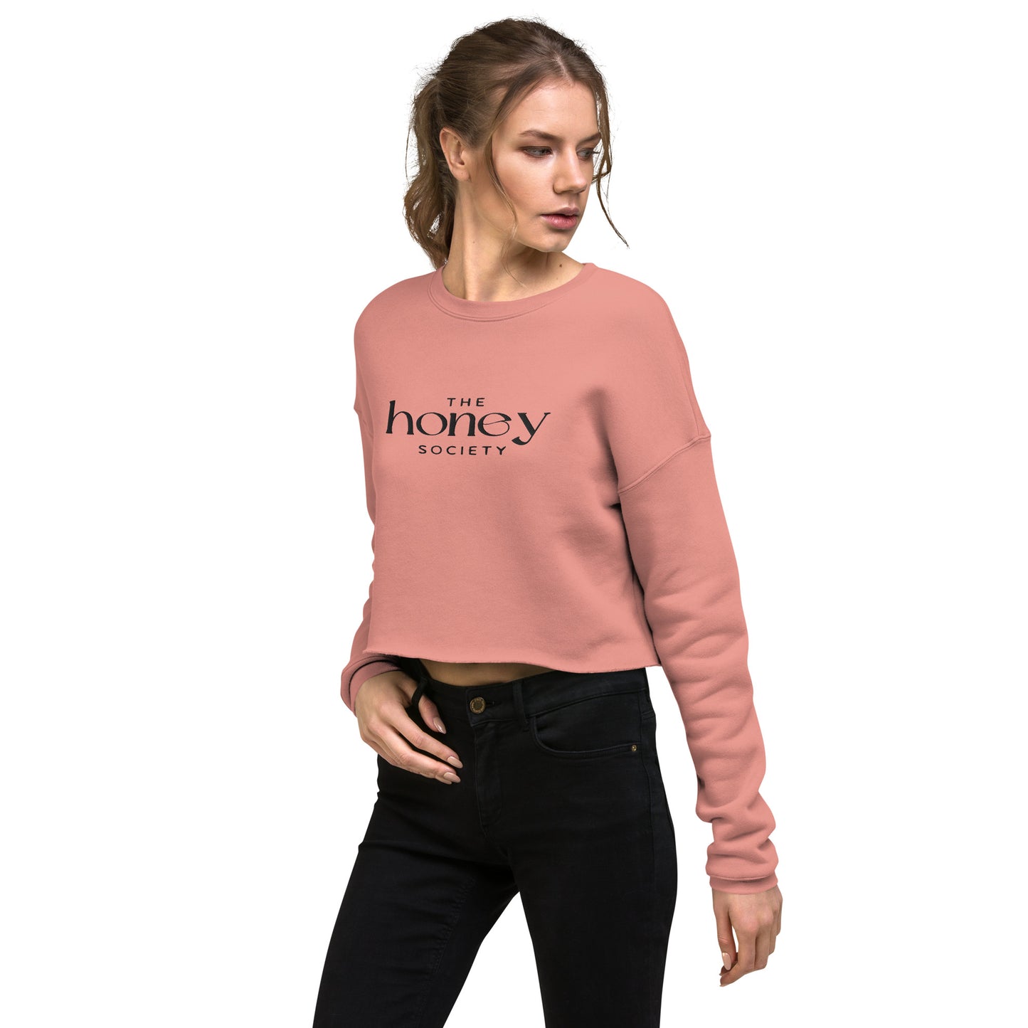 Honey Embroidered Crop Sweatshirt