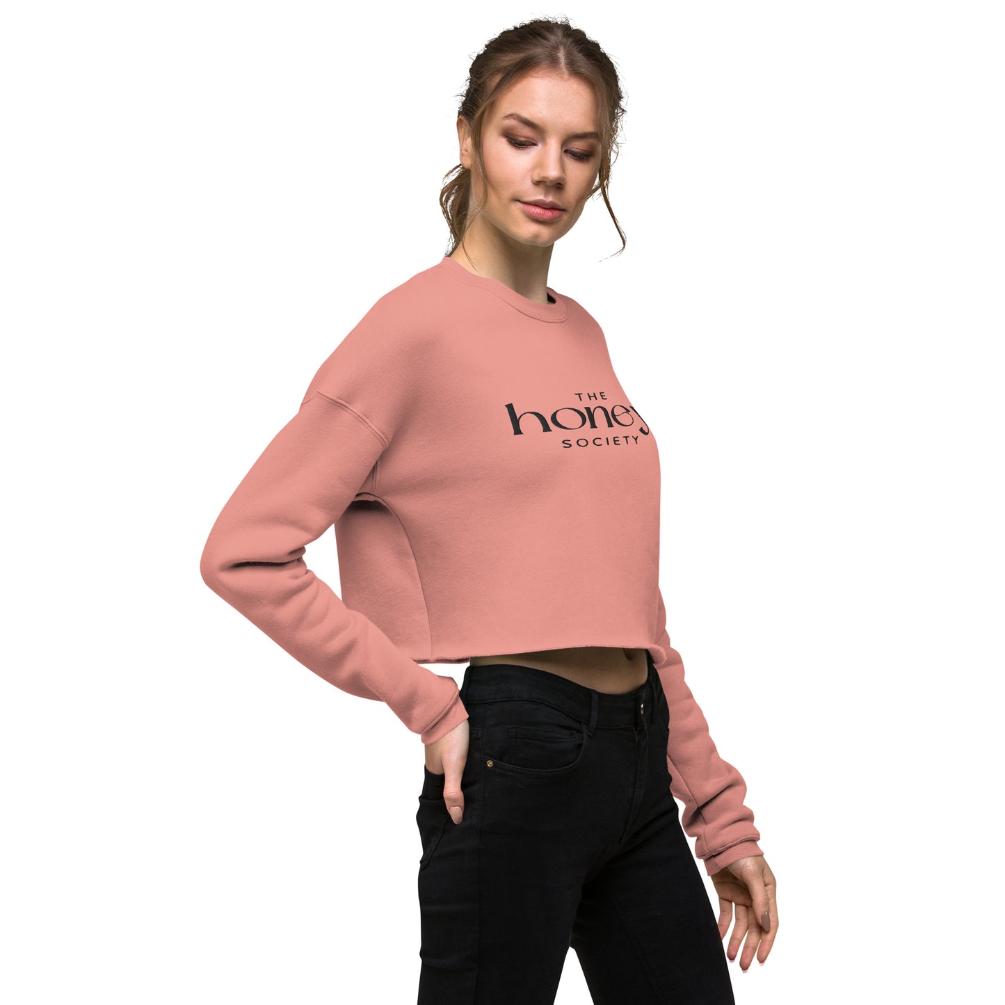 Honey Embroidered Crop Sweatshirt