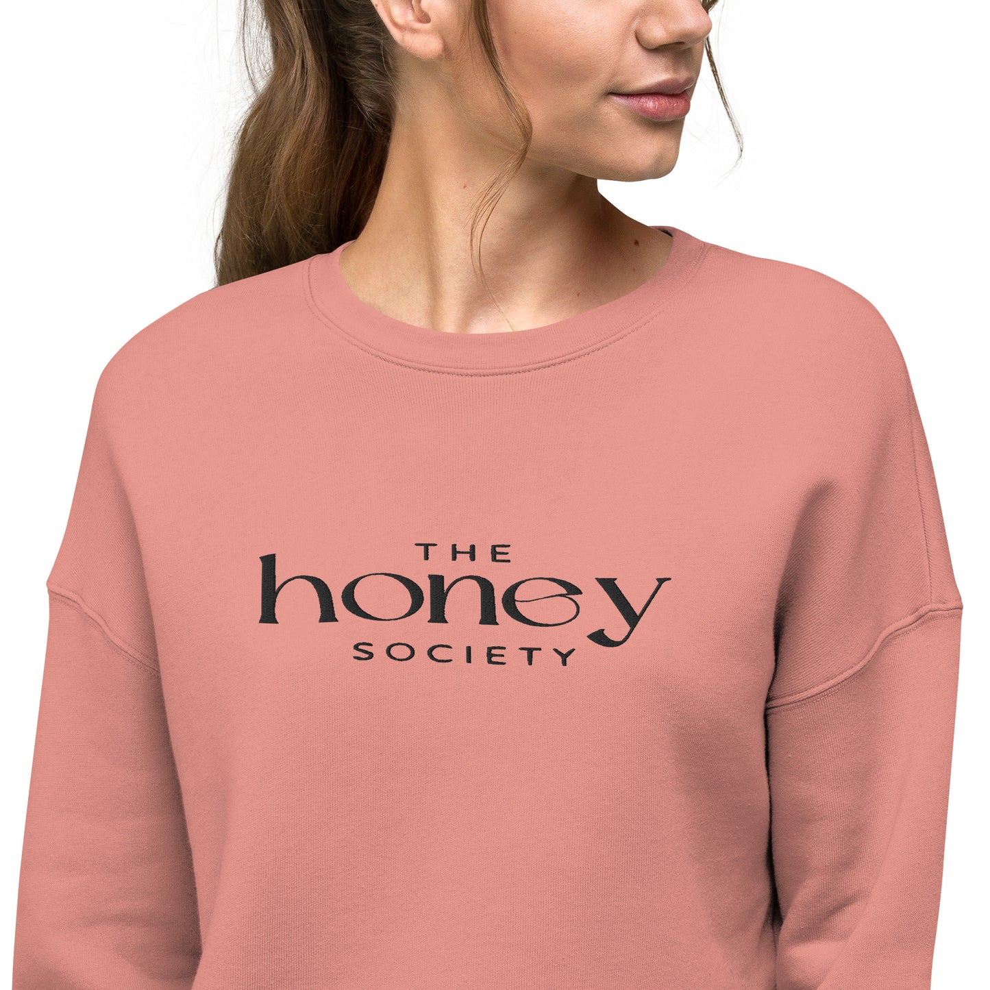 Honey Embroidered Crop Sweatshirt