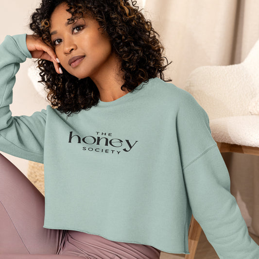 Honey Embroidered Crop Sweatshirt